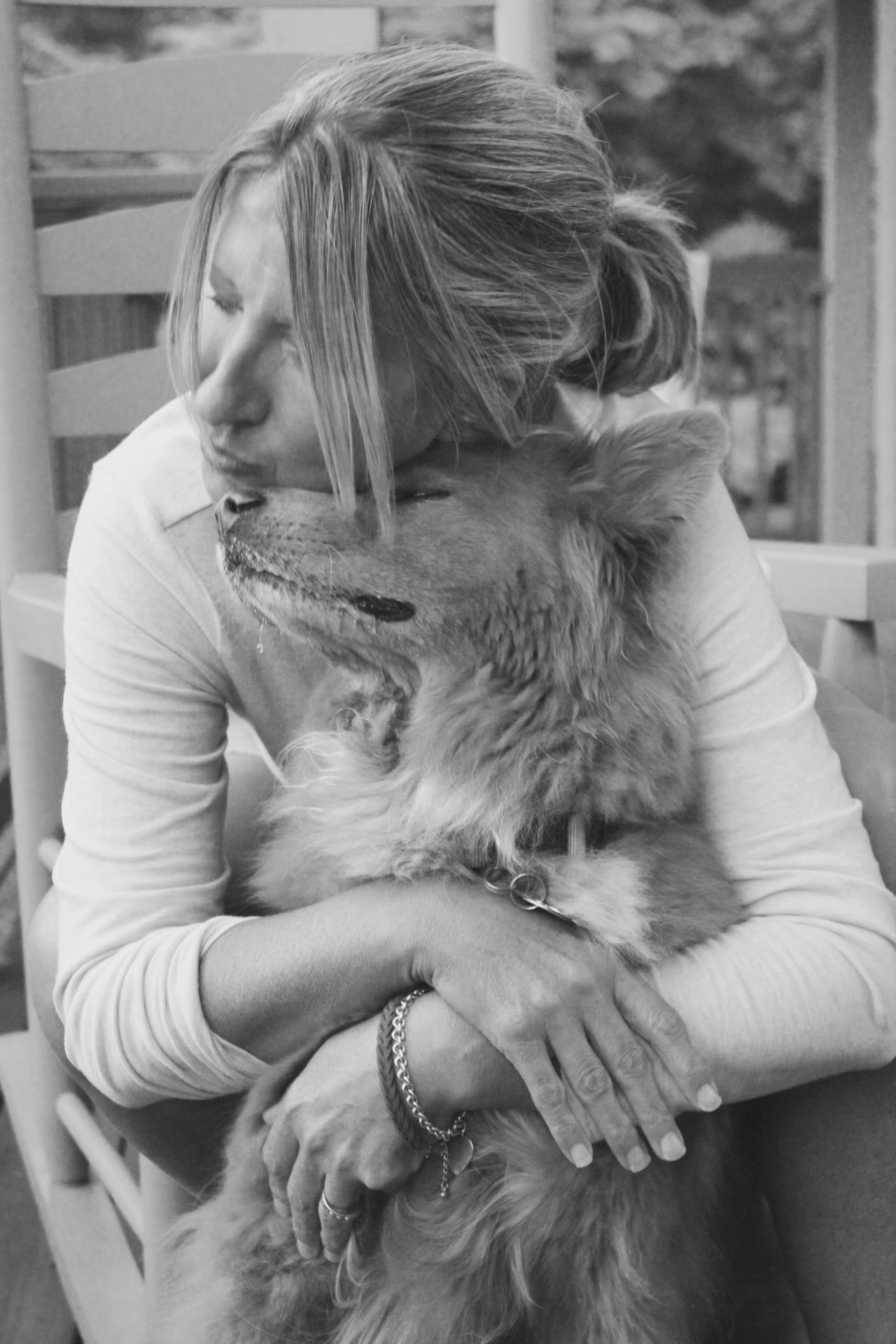 Renee with her dog